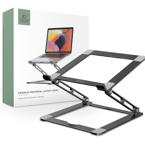 TECH-PROTECT PRODESK UNIVERSAL LAPTOP STAND GREY zdjęcie 1
