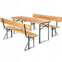 Zestaw piwny Franz II, 3-częściowy, składany, z oparciami