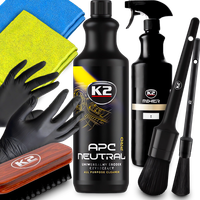 K2 APC PRO 1L BUTELKA MIXER PĘDZELEK 16' 8' ŚCIERECZKI SZCZOTKA RĘKAWICZKI