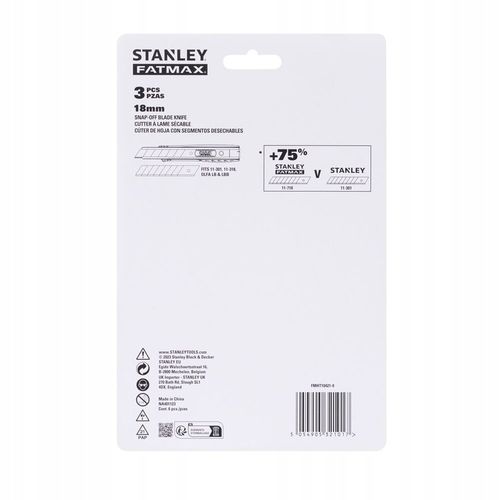 Zestaw 3 noży z ostrzem łamanym STANLEY FATMAX 18mm FMHT10421-0 na Arena.pl