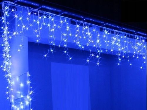 SOPLE 600 LED KURTYNA + FLASH LAMPKI ZEWNĘTRZNE Choinkowe Niebieskie 28M na Arena.pl