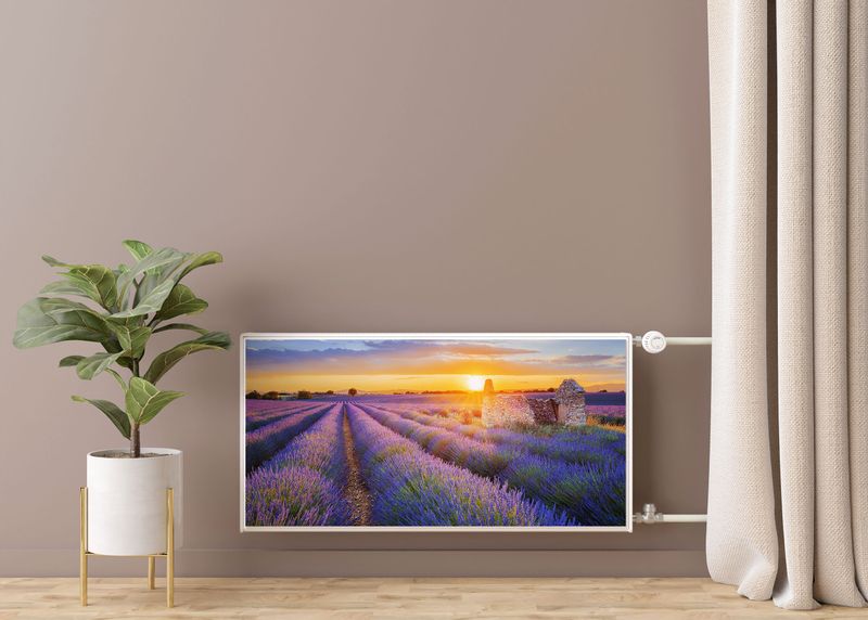 MATA Magnetyczna Na Kaloryfer Pole LAWENDY Zachód Słońca 90cm x 60cm zdjęcie 7