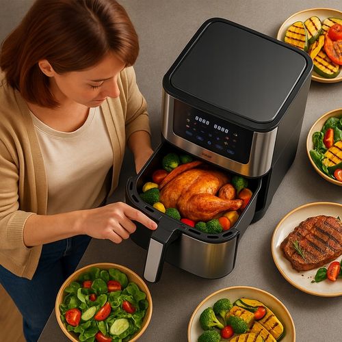 Frytkownica Beztłuszczowa AirFryer VOKSAR K11 XXL 8L 12w1 1800W + na Arena.pl