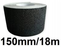 TAŚMA ANTYPOŚLIZGOWA CZARNA 150mm 18m NA SCHODY szeroka OSTRZEGAWCZA 15cm