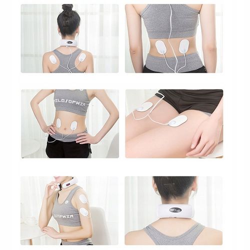 MASAŻER ELEKTROSTYMULATOR SZYI KARKU TENS EMS 2W1 ELEKTRODY TERAPIA PRĄDEM na Arena.pl