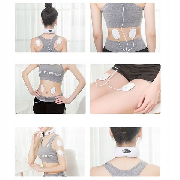 MASAŻER ELEKTROSTYMULATOR SZYI KARKU TENS EMS 2W1 ELEKTRODY TERAPIA PRĄDEM zdjęcie 5