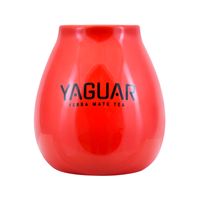 Tykwa Ceramiczna czerwona z logo Yaguar - 350 ml