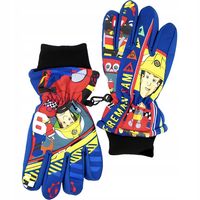 RĘKAWICZKI NARCIARSKIE DLA DZIECI STRAŻAK SAM 5/6 LAT PALCZASTE NIEBIESKIE