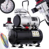 kompresor aerografu z butlą 3l oryginał as-186