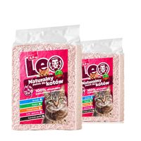 Naturalny Żwirek dla Kota LEO Tofu Kwiat Wiśni 2x2,5 kg Zbrylający EKO