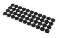 Podkładki filcowe pod meble samoprzylepne 44 el. czarne okrągłe fi 20 mm