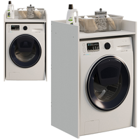 SZAFKA ŁAZIENKOWA NAD PRALKĘ SUSZARKĘ SŁUPEK REGAŁ ZABUDOWA AGD BIAŁA 64 CM