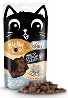 Chrupiące smakołyki z nadzieniem dla kotów - Lucky Lou Drób i Mleko 60g