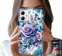 ETUI DO MOTOROLA MOTO G14 - KWIECISTE WZORY RÓŻEKWIATKI CASE + SZKŁO