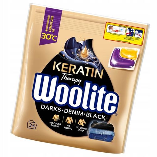 Kapsułki do prania WOOLITE Dark żelowe z keratyną 33szt ciemne czarne na Arena.pl