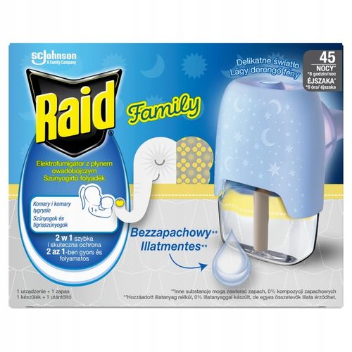 RAID ELEKTROFUMIGATOR OWADOBÓJCZY NA KOMARY BEZPIECZNY DLA DZIECI OD 1 na Arena.pl