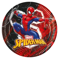 talerze papierowe spiderman 23cm 8 szt.