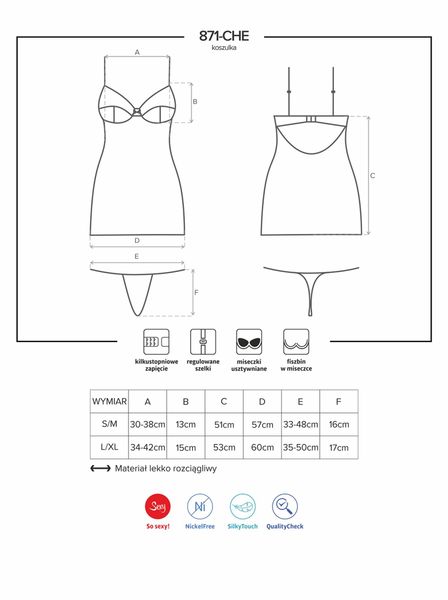 Biała Koszulka Stringi Sex Komplet Obsessive L/Xl zdjęcie 5