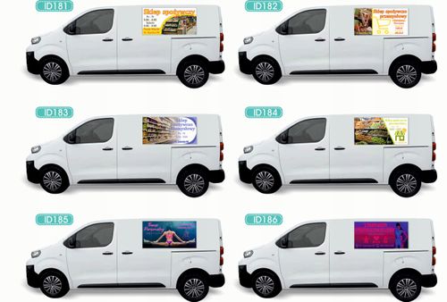 Reklama Naklejka na samochód wiele różnych wzorów WYMIANA BUTLI na Arena.pl