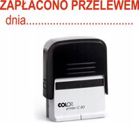 PIECZĄTKA - ZAPŁACONO PRZELEWEM DNIA - pieczątki