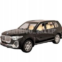 METALOWY MODEL SAMOCHODU BMW X7 CZARNY 1:24 LED DŹWIĘK NAPĘD NA PREZENT