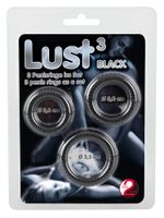 lust 3 cock rings black