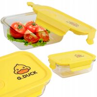 POJEMNIK NA ŻYWNOŚĆ DO PRZECHOWYWANIA SZKLANY ZAMYKANY PUDEŁKO ZACZEPY