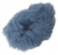 Gumka do włosów mocna elastyczna mięciutkie futerko niebieska