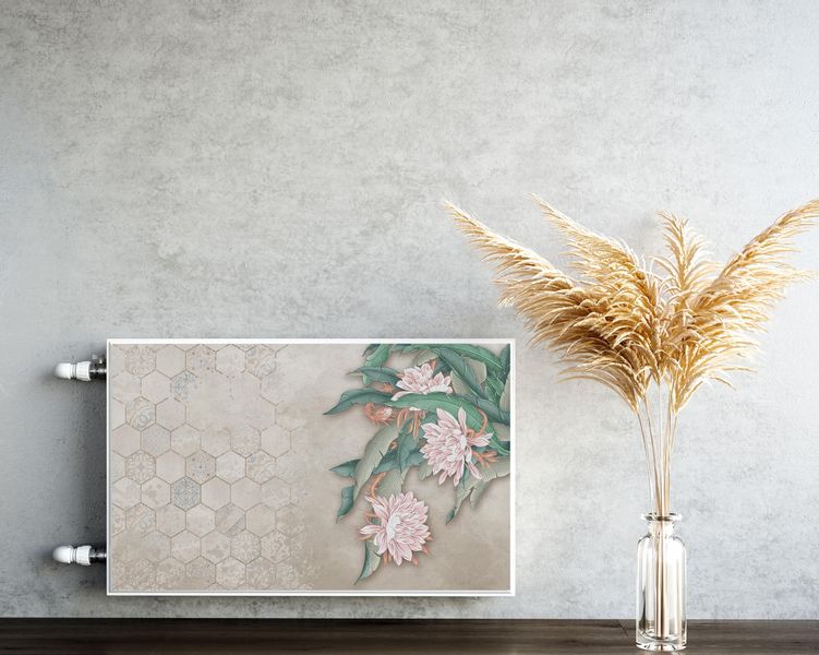 Maskownica MAGNETYCZNA Na Grzejnik KWIATY Mozaika Marokańska Beton 80cm x 60cm zdjęcie 5