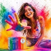 12x Kolorowy Proszek Holi Puder Festiwal Kolorów Zestaw 12 Sztuk Spieralny