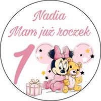 Opłatek na tort Urodziny Myszka Miki Mini Myszki Roczek