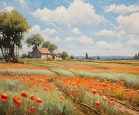 Plakat 60x50cm Szeptające Makowe Pola