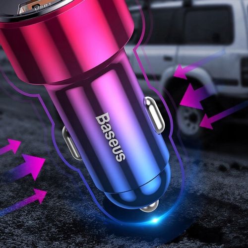 BASEUS MOCNA ŁADOWARKA SAMOCHODOWA DO TELEFONU PD QC 4.0 USB USB-C 45W na Arena.pl