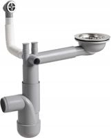 Syfon Zlewu Jednokomorowego Zlewozmywakowy Oszczędzający Miejsce Zmywarki