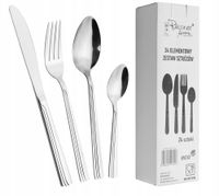2 x SZTUĆCE ZESTAW SZTUĆCÓW STALOWE 24 EL KOMPLET 6 osób RONNER Austria