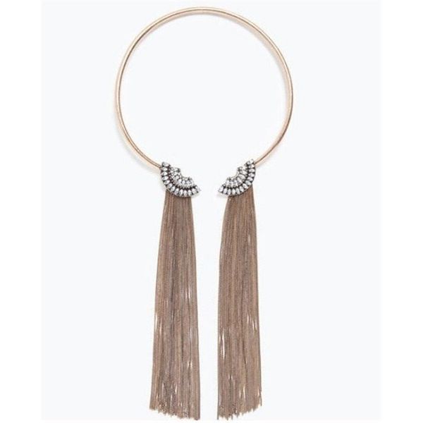 Kolia Wiszące Rozetki Stare Złoto N37 zdjęcie 2