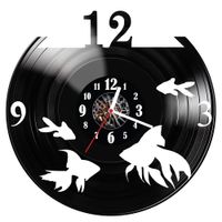 Zegar ścienny z płyty winylowej Ryby 233.14