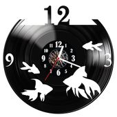 Zegar ścienny z płyty winylowej Ryby 233.14