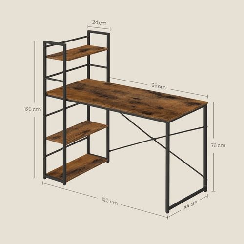 Biurko Komputerowe MAX 4.0 - rustykalne / nogi czarne na Arena.pl