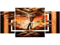 80X40CM ZEGAR ZŁOTO AFRYKI OBRAZ