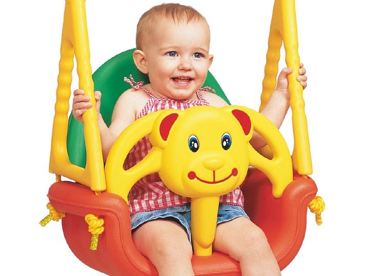 HUŚTAWKA DLA DZIECI OGRODOWA DOMOWA MODUŁOWA KUBEŁKOWA 3w1 BEZPIECZNA zdjęcie 9