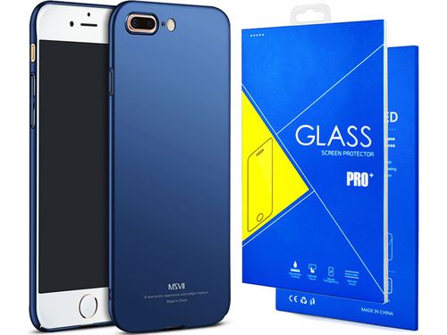 Etui MSVII Thin Case do Apple iPhone 8 Plus Granatowe + Szkło na Arena.pl
