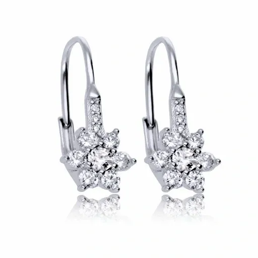 Srebrne Kolczyki 925 Kwiatki angielskie zapięcie zdjęcie 4