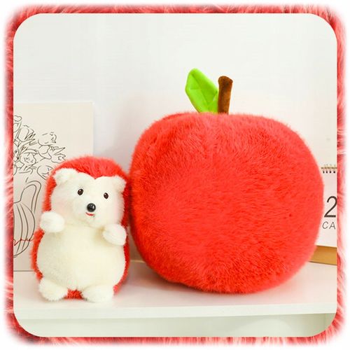 MASKOTKA JEŻ Pluszowy PLUSZAK JEŻYK w Jabłku Poduszka DOMKU dla dzieci 30cm na Arena.pl