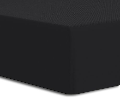 Prześcieradło z gumką 180x200 GRUBY JERSEY kolor czarny wysokie 25cm na Arena.pl