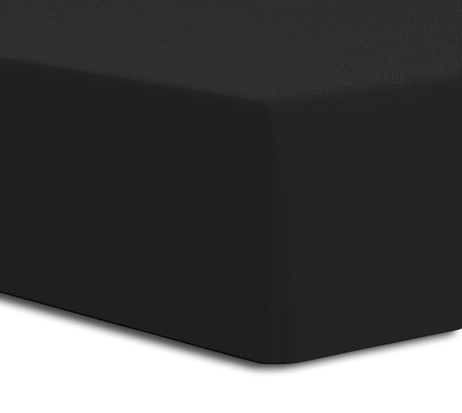 Prześcieradło z gumką 180x200 GRUBY JERSEY kolor czarny wysokie 25cm zdjęcie 2