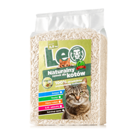 Naturalny żwirek dla kotów - Leo - Zbrylający, do spłukiwania. Tofu