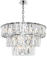 Żyrandol lampa wisząca Puntes MOD043PL-18CH pałacowa srebrna