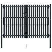 Dwuskrzydłowa brama ogrodzeniowa, stal, 306x200 cm, antracytowa