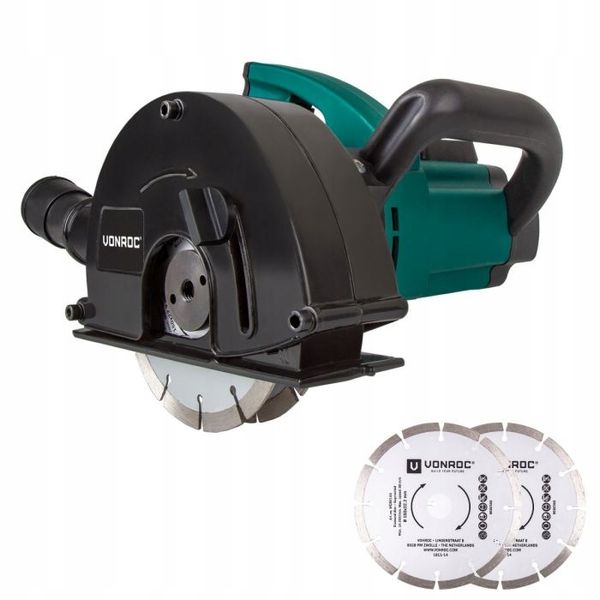 Bruzdownica 1700W VONROC + 4 tarcze diamentowe zdjęcie 1